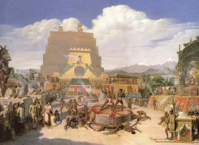 unknow artist Sacrificios de Tlahuicole O Los en gladiatoria de piedra de la china oil painting image